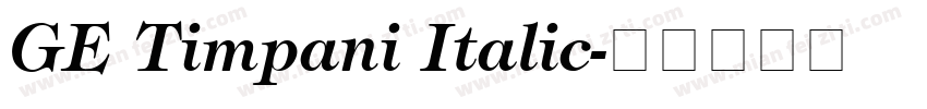 GE Timpani Italic字体转换